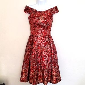 Hand made off-shoulder midi Dress